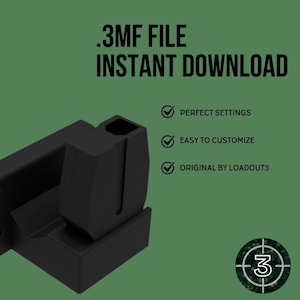 Planet Eclipse EMF100 Wall Mount 3D Print File (.3MF Download) | Magfed Paintball Marker Holder | EMF100 Display Mount | Paintball Gear Wall