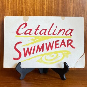Vintage Catalina 1950’s Advertisement Store Sign Hand Painted Display