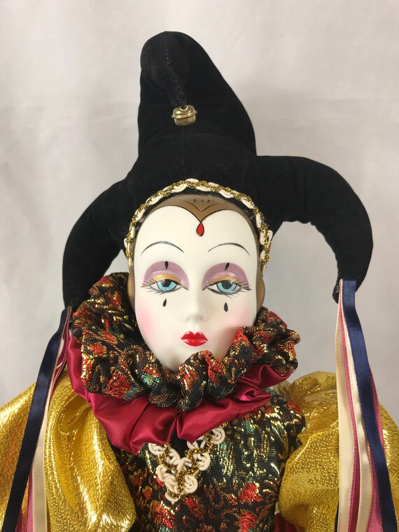 harlequin clown doll