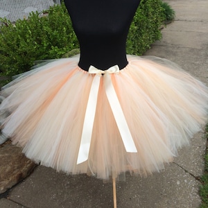 Ivory, Beige and peach Bridal Tutu, Mommy and Me tutus,  Maternity Tutu, Adult Tutu Skirt, Bachelorette Tutus for waist up to 34 1/2"