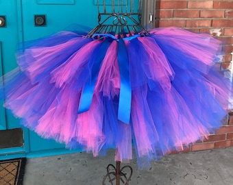 Royal blue and shocking pink adult Tutu, Maternity Tutu, Adult Tutu Skirt, Adult Cake Smash Tutu, Bachelorette Tutus for waist up to 34 1/2"