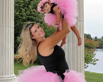 Solid pink adult tutu, Mommy and me Tutu, Adult Tutu Skirt, Adult Cake Smash Tutu, Bachelorette Tutus, Mommy and me tutu waist up to 34 1/2"