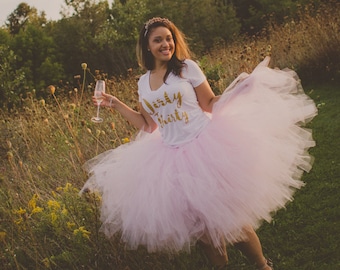 Light Pink Adult Tutu for waist up to 34 1/2" great for Halloween, Birthdays, Dance and Bachelorette parties