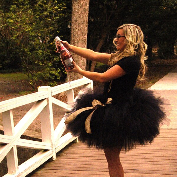Tutu Frilly Adult Black Costume Accessory
