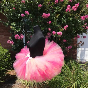 Pink, peach and fuchsia Tutu, Adult cake smash tutus, Adult tutu, Multi pink adult tutu, Adult tutus for waist up 35 up to 45 image 5