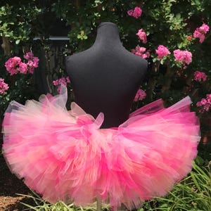 Pink, peach and fuchsia Tutu, Adult cake smash tutus, Adult tutu, Multi pink adult tutu, Adult tutus for waist up 35 up to 45 image 3