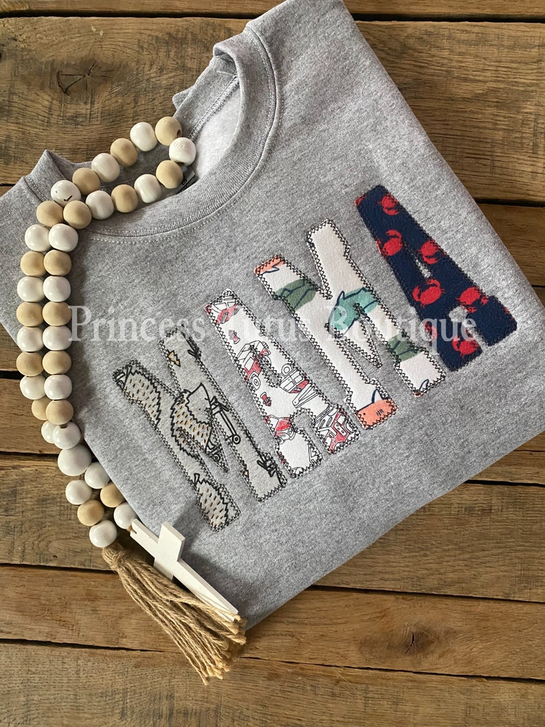 Mama Keepsake Applique Crew Neck Sweatshirt, Made With the Fabric From ...