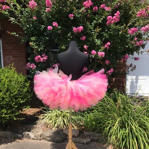 Pink, peach and fuchsia Tutu, Adult cake smash tutus, Adult tutu, Multi pink adult tutu, Adult tutus for waist up 35 up to 45 image 7