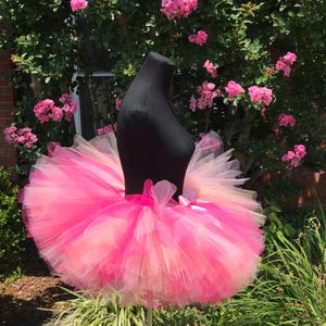 Pink, peach and fuchsia Tutu, Adult cake smash tutus, Adult tutu, Multi pink adult tutu, Adult tutus for waist up 35 up to 45 image 10