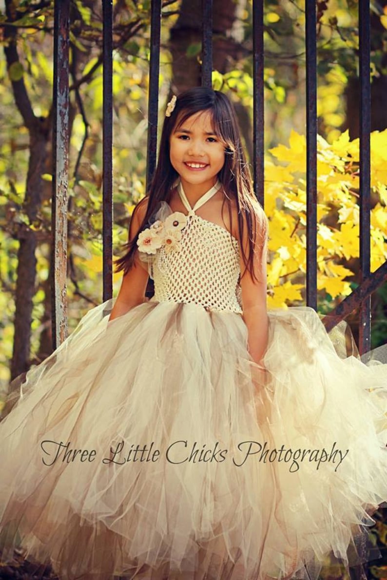 Burlap & Lace Couture Flower Girl Tutu Dress/ Shabby Chic Etsy