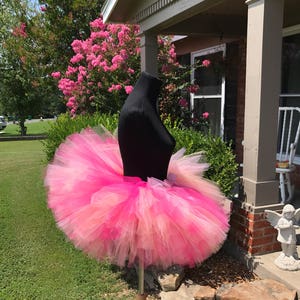 Pink, peach and fuchsia Tutu, Adult cake smash tutus, Adult tutu, Multi pink adult tutu, Adult tutus for waist up 35 up to 45 image 2