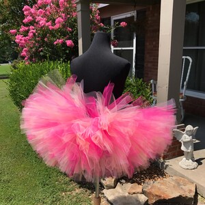 Pink, peach and fuchsia Tutu, Adult cake smash tutus, Adult tutu, Multi pink adult tutu, Adult tutus for waist up 35 up to 45 image 6