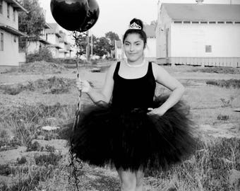 Solid Black Adult Tutu, Bridal Tutu, Bachelorette Tutu, Adult Tulle Skirt ,Adult Cake Smash Tutu, Bridesmaid Tutus for waist up to 34 1/2"