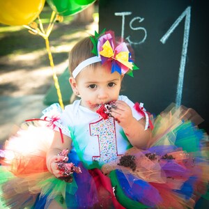 True Rainbow Tutu, Rainbow tutu, 1st Birthday Tutu, Newborn Tutu, Baby Tutu, Baby Girl 1st Birthday Outfit, Tutus for Children, 1st Birthday image 4