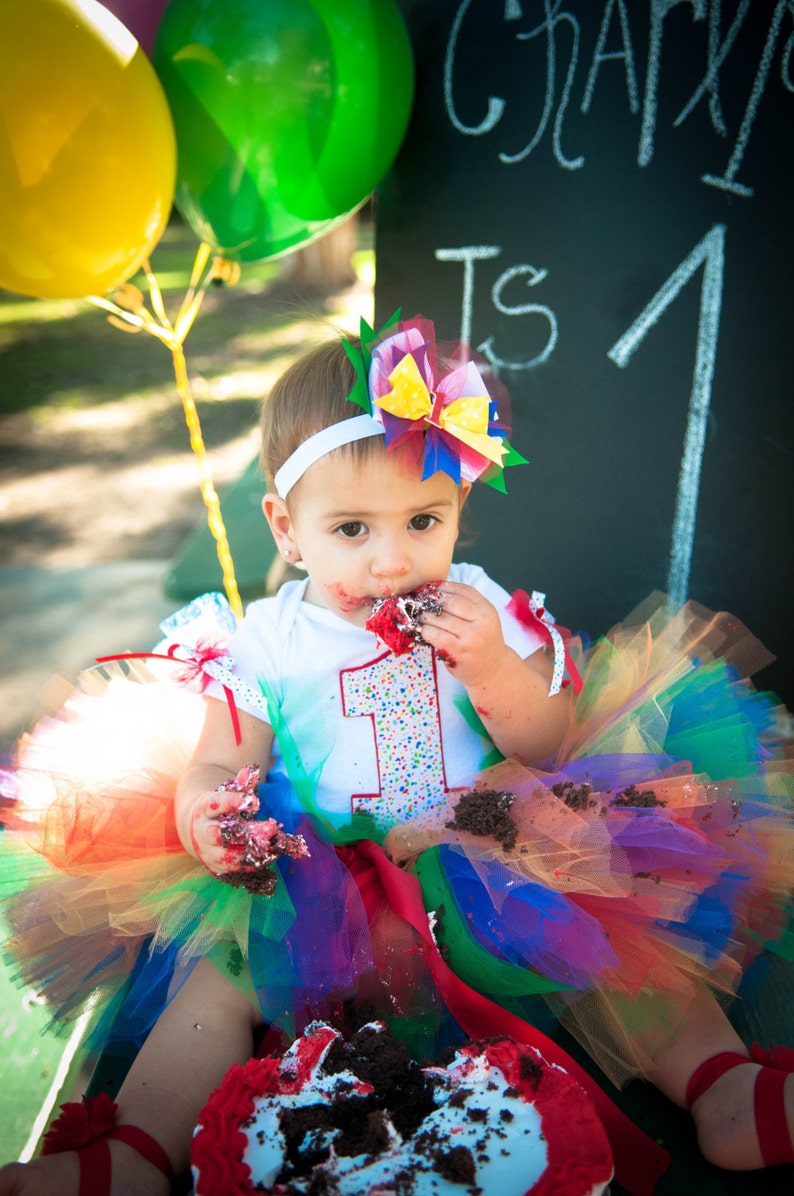 True Rainbow Tutu, Rainbow tutu, 1st Birthday Tutu, Newborn Tutu, Baby Tutu, Baby Girl 1st Birthday Outfit, Tutus for Children, 1st Birthday image 4