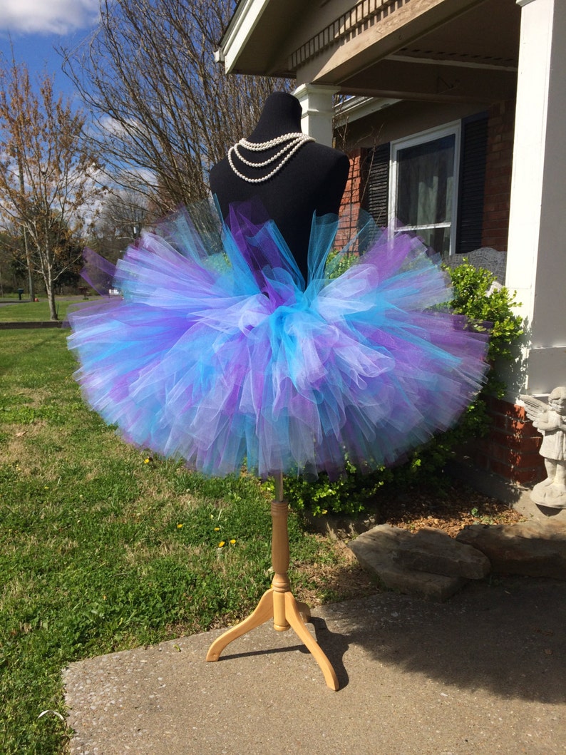 Turquoise Tutu with Necklace Legwarmers and Fishnet Gloves