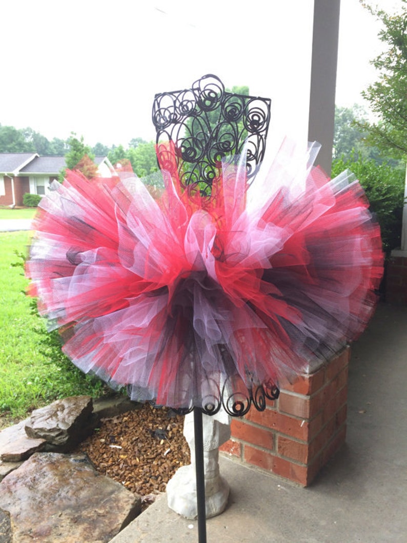 red and white striped tutu