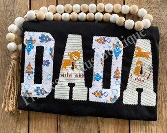 Dada Keepsake Applique Crew Neck - Personalized Memory Sweatshirt made with the fabric from your child’s clothing