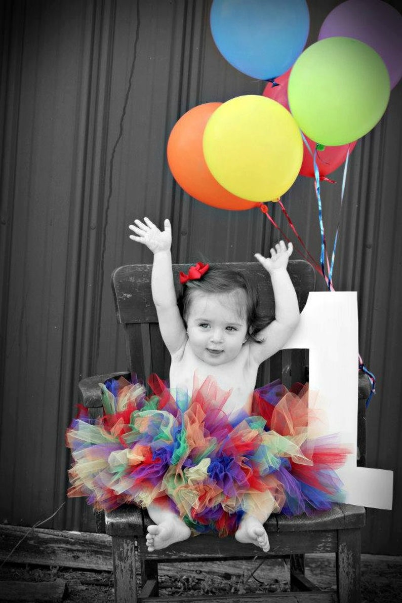 True Rainbow Tutu, Rainbow tutu, 1st Birthday Tutu, Newborn Tutu, Baby Tutu, Baby Girl 1st Birthday Outfit, Tutus for Children, 1st Birthday image 1