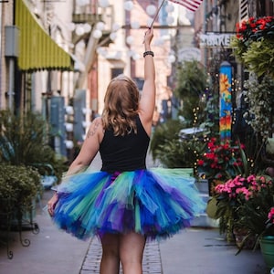 Peacock Adult Tutu for waist up to 34 1/2" Our Vintage peacock tutu would be great for Halloween, Birthdays, Dance and Bachelorette parties