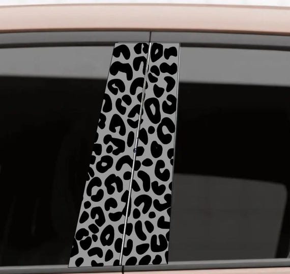 B-Pillar Decals, Cheetah Print, Vinyl Decal overlay