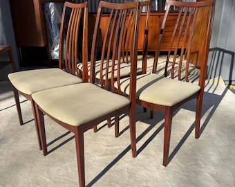 Kofod Larsen Rosewood Dining Chairs Set of 4 Made in Denmark