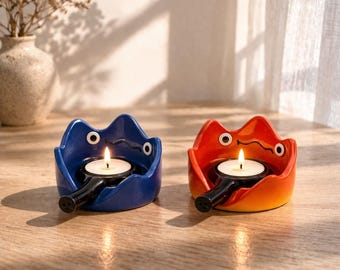 Réchauffeur d'huile en céramique Calcifer - Diffuseur inspiré du château ambulant de Howl, décoration d'anime Ghibli