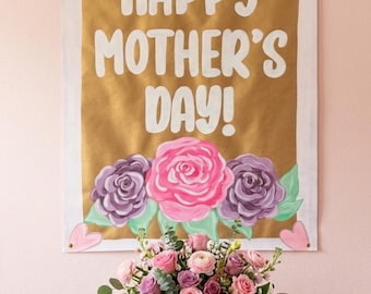 Hand-Painted Mother’s Day Banner Customizable gift