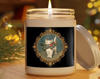 Winter Solstice Krampus Doll Cat Themed Gifts Krampusnacht Demonslayer Whimsigoth Cat with Krampus Scent of Victory Scented Candles, 9oz