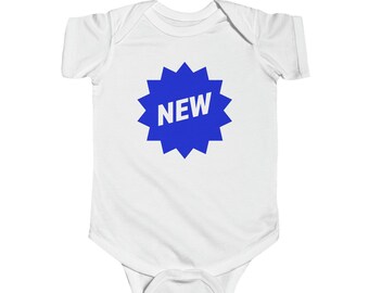 Baby Knit Bodysuit Newborn Onesie Funny Baby Best Baby Shower Gift 'NEW' Icon color options, Gender Neutral Baby Bodysuit Quotes about life