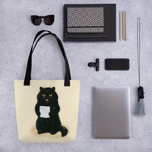 Louis Wain Cat Theme Gift cats Meow Black Cat Magic Home Sweet Home Tote bag image 2