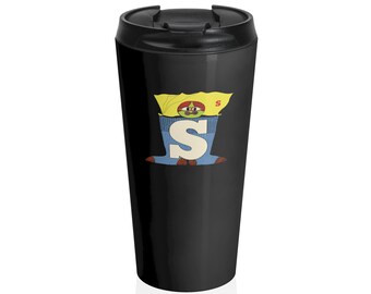 Super Hero Teacher Retro Font Mr S The Letter People Stainless Steel Travel Mug