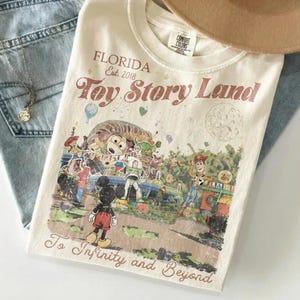 Vintage Toy Story Land Shirt, Retro Toy Story Shirt, Disney Pixar Tee, Woody Buzz Toy Story Party, Magic Kingdom Tee, Disney Family Trip Tee image 1