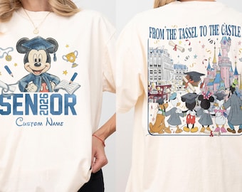 Personalized Mickey & Friends Senior 2026 Shirt, Disney Graduation 2026 Senior Trip Tee, Disney Graduation 2026 Shirt, Disney Grad Squad Tee