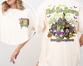 Retro Mickey's Not So Scary Halloween Party Shirt, Walt Disney World Halloween Shirt, Mickey & Friends Halloween Shirt, Disney Halloween Tee