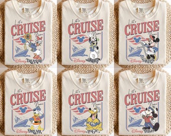 Custom Disney Cruise Line 2026 Shirts, Let's Cruise Disney Wish Dream Magic Wonder Fantasy Shirt, Mickey and Friends Cruise Family Trip Tee