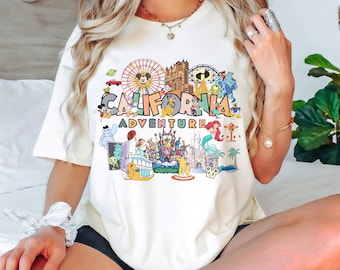 Vintage Disneyland California Shirt, Disneyland Aventure Shirt, Disney Vacation Shirt, Mickey And Friends Shirt, Retro Walt Disney Shirt