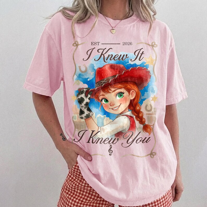 Retro Jessie Toy Story 5 Watercolor Shirt, Vintage I Knew It I Knew You TS13 Toy Story Tee, Disneyland Toy Story Family Matching Trip Tee image 2
