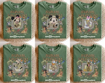 Vintage Disney Animal Kingdom  Shirt, Disney Mickey And Friends Safari Tee, Disney World Animal Kingdom Shirt, Family Trip Matching Tee