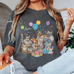 Custom Zootopia 2 Birthday Shirt, Judy Hopps Nick Wilde Gary De'Snake Birthday Present Gift, Disneyland Family Tee, Disney Birthday Girl Boy image 4