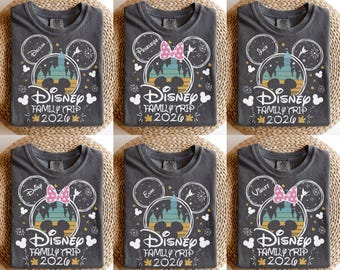 Custom Disneyworld Family Trip Shirt, Disney Family Vacation Shirt, Personalized Family Matching Shirt, Disney Custom Minnie & Mickey Shirt