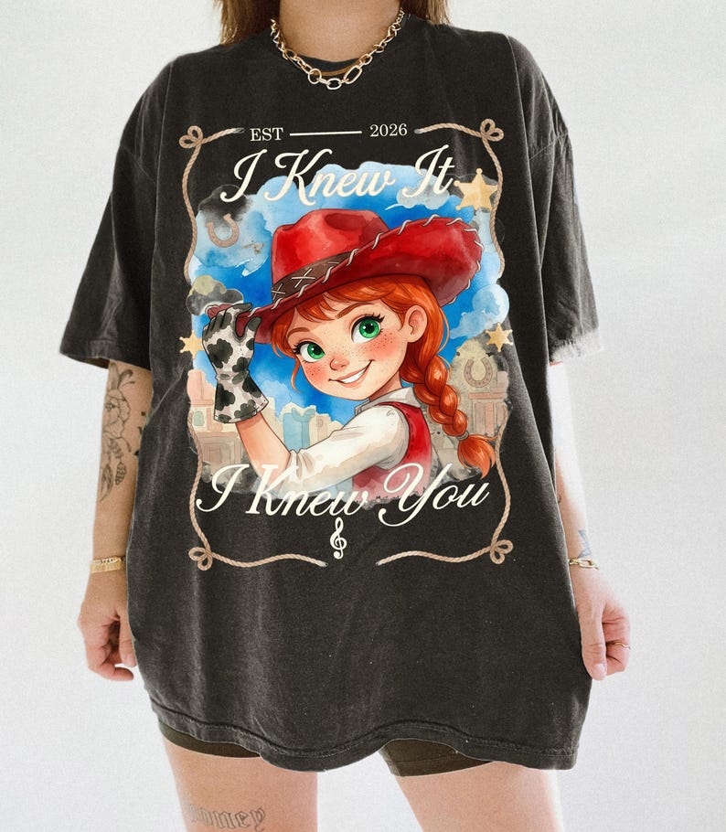 Retro Jessie Toy Story 5 Watercolor Shirt, Vintage I Knew It I Knew You TS13 Toy Story Tee, Disneyland Toy Story Family Matching Trip Tee image 6