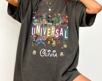 Camiseta personalizada de Orlando Universal Studios, camiseta familiar de Universal Studios, camiseta personalizada de viaje a Disney 2026, camiseta de vacaciones familiares, camiseta de viaje familiar
