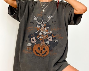 Retro Disney Mickey And Friends Halloween Shirt, Mickey's Not So Scary Halloween Party Tee, Halloween Family Matching Trip 2026 Shirt
