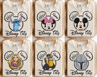 Custom Disney All Characters Shirt, Disney Trip 2026 Shirt, Disneyworld Shirts, Disney Tees, Disney Family Shirt, Disney Characters Shirt