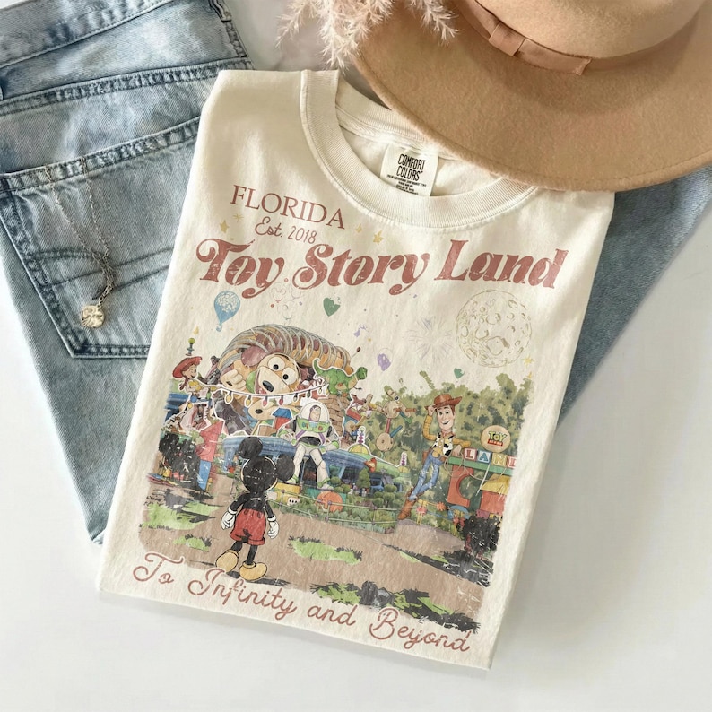 Vintage Toy Story Land Shirt, Retro Toy Story Shirt, Disney Pixar Tee, Woody Buzz Toy Story Party, Magic Kingdom Tee, Disney Family Trip Tee image 1
