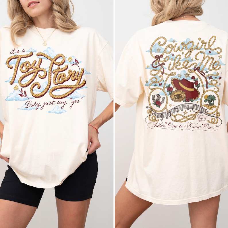 Retro Disney Toy Story 5 Shirt, Cowgirl Like Me Shirt, Jessie Woodie Toy Story Shirt, Disneyland Family Vacation Trip Tee 2026, Gift For Her afbeelding 1