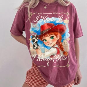 Retro Jessie Toy Story 5 Watercolor Shirt, Vintage I Knew It I Knew You TS13 Toy Story Tee, Disneyland Toy Story Family Matching Trip Tee image 7
