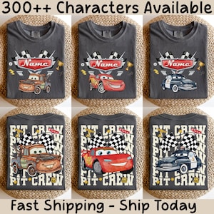 Custom Disney Cars Pit Crew Shirt, Disney McQueen Mater Shirt, Disney Movie Shirt, Magic Kingdom Shirt, Disney Family Matching 2026 Shirt