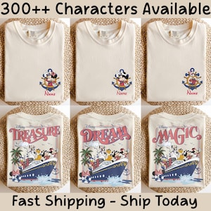 Custom Disney Cruise Squad Shirt, Retro Mickey and Friends Cruise Tee, Disney Cruise Trip Shirt, Disney Summer Shirt, Disney Vacation Tees
